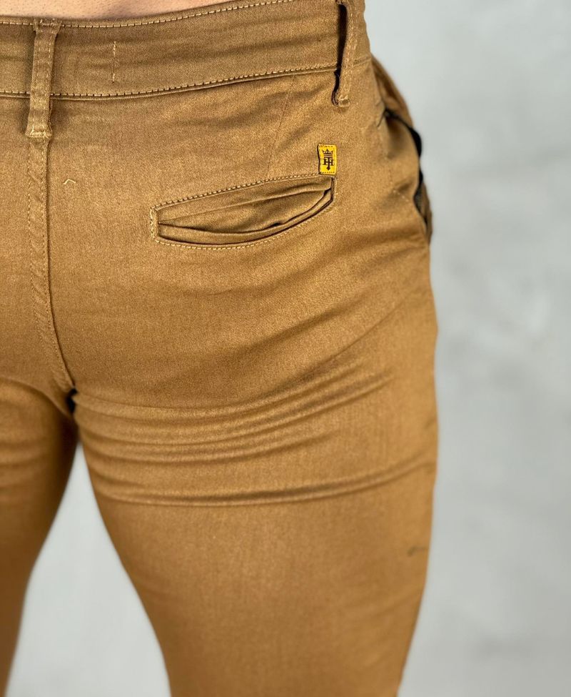 Calça Alfaiataria Caramelo Masculina Super Skinny - Truehero
